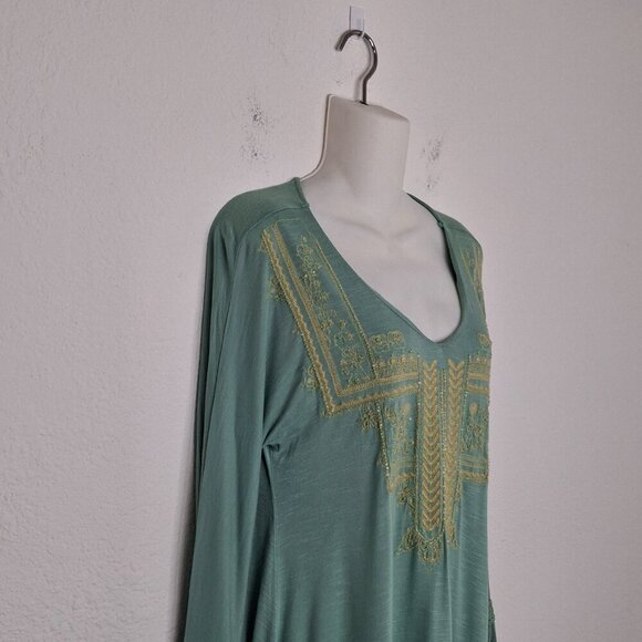 Sundance Embroidered Tunic Sz S Beaded Bell Sleeves Fairycore Whimsigoth Boho - Picture 4 of 16